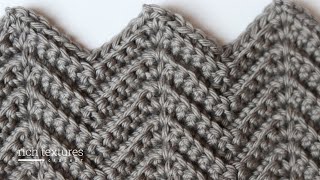 Textured Chevron Stitch  How to Crochet [upl. by Cassiani]