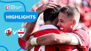 ReesZammit hattrick ensures Wales top spot  Wales v Georgia  Rugby World Cup 2023 Highlights [upl. by Eleph]