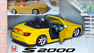 WOW Kartondan Araba Yapımı HONDA S2000  How To Make Car From Carboard  diycraft toy car DIECAST [upl. by Sophronia841]