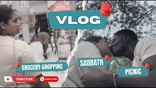 Sabbath Evening Picnic  Grocery Shopping Vlog  Trini Couple [upl. by Aketahs]