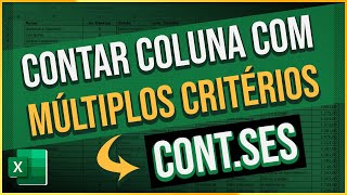 Como Contar Coluna com MÚLTIPLOS Critérios utilizando a FUNÇÃO CONTSES [upl. by Nosrak641]