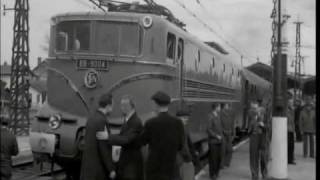 1955 World train speed record SNCF 331 kmh 33 [upl. by Earehc]