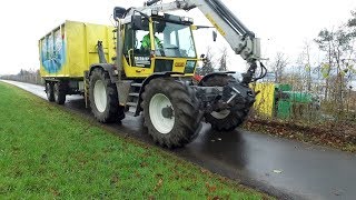 Fendt Xylon beim Holzen auf der Autobahn  NUP Luzern [upl. by Ansell]