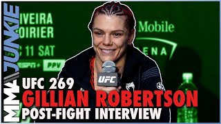 Gillian Robertson Reacts To Eye Gouges Submission Win Over Priscila Cachoeira  UFC 269 [upl. by Marco127]