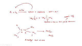 An alkene quotAquot undergoes ozonolysis to give Ethanal and Propanone as a major product identify quotAquot [upl. by Acinnej]