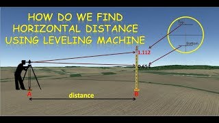 how to find Distance by leveling machine theodolite and tachometer [upl. by Dorca610]