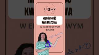 Nierówność kwadratowa Li3MY nierówność [upl. by Ahsennek]