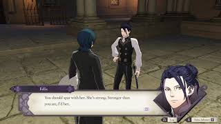 Fire Emblem Three Houses Blue Lions Ch 3 Garland Moon Activities and Monastery Dialogues [upl. by Assiram]