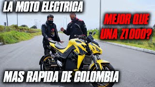 La moto Eléctrica mas Rápida de Colombia le gana a una Z1000 [upl. by Ybrik123]