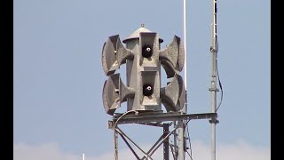 Federal Signal EOWS 115 Tornado Siren Test Arlington WI Westminster Chimes amp Alert [upl. by Harifaz928]