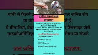 पानी से फैलने वाली बीमारियाँ  Water borne diseases disease shorts shortvideo [upl. by Andryc]