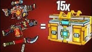 Opening 15 Super Chests for Oriental Set  Pixel Gun 3D ESOTERIC INC REUPLOADED [upl. by Ahseekal636]