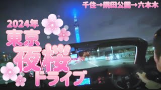 18 2024年 東京 夜桜ドライブ [upl. by Yemiaj247]