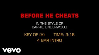 Carrie Underwood  Before He Cheats Karaoke [upl. by Rodriguez]