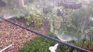 DIY Mini Sprinkler Orange 180 Watering in Garden Lawn Misting 7 [upl. by Andrien]