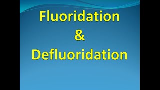 Defluoridation  Fluoridation  Water Treatment Process  Nalgonda technique [upl. by Anaeel627]