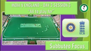 Subbuteo Cricket India v England Day 3 Session 3 [upl. by Asseral]