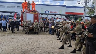 Com honras da guarda fúnebre Cabo PM Aleixo foi sepultado no Cemitério Campo Jorge em Caicó [upl. by Nitfa]