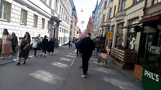 Stockholm Walk tour  Drottninggatan to Old town [upl. by Gass]