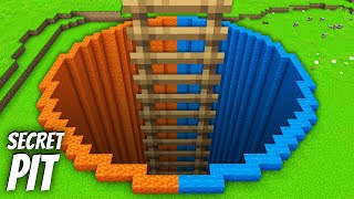 I found a LAVA WATER PIT in Minecraft  SECRET LADDER in BIGGEST PIT [upl. by Edrei777]