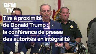 Tirs à proximité de Donald Trump la conférence de presse des autorités en intégralité [upl. by Schwitzer]