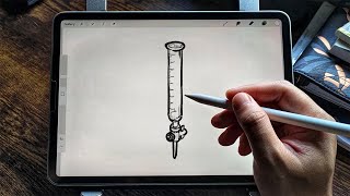 How to draw burette  Easy Drawing Tutorial [upl. by Sivar]