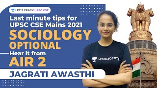 Sociology Optional  Last Minute Tips for UPSC CSE 2022 Exam by UPSC Topper AIR 2 Jagrati Awasthi [upl. by Arline370]