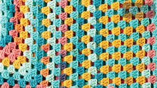 BEGINNER Crochet Rectangle Double or Full Granny Afghan [upl. by Trebma]