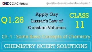 Some Basic Concepts of Chemistry Q126 Chapter 1 NCERT solutions CHEMISTRY Class 11 [upl. by Cianca263]