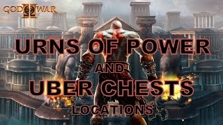 God of War 2  Urns of Power and Uber Chests Locations [upl. by Ellerrad]