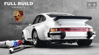 Porsche 934 RSR  Tamiya  112  Scale Model Building  ASMR [upl. by Tubb674]