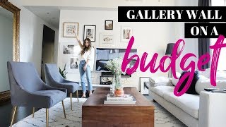 How to DIY Gallery Wall on a Budget  Under 100 [upl. by Lynnett631]