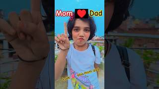 Love 💕 you mom dad ♥️ shortvideo bindasskavya mom dad ytshorts VaishnavikumariLife [upl. by Tillo]