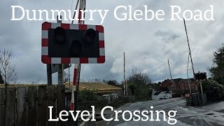 New Pole Dunmurry Glebe Road Level Crossing Belfast Monday March 25032024 [upl. by Walrath]