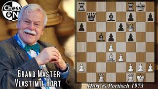 Best Chess Games Ever Vlastimil Hort vs Lajos Portisch 1973 [upl. by Korie]