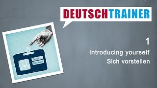 German for beginners A1A2  Deutschtrainer Introducing yourself [upl. by Dante]