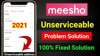 How to fix unserviceable problem in meesho  Meesho app me unserviceable problem sahi kaise kare [upl. by Hardan]