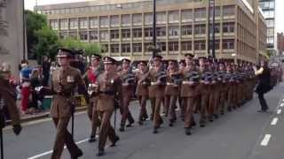 The Scots Guards Homecoming Parade In Glasgow 1062013 [upl. by Buffo892]