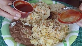 SassEsnacks ASMR  El Salvadorian Pupusas  Curtido  Rice amp Beans  Eating Sounds  Mukbang [upl. by Thorncombe]