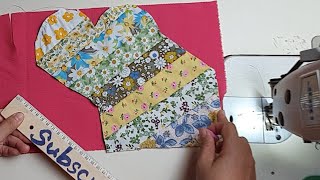 Handmade patchwork idea from scrap fabric🌷 Christmas gift 💃cutting and stitching [upl. by Elatnahs]