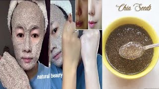 Chia seed mask the miracle mask in whitening the skin and eliminating wrinkles [upl. by Atalie]