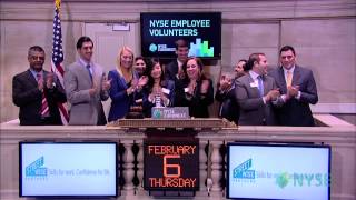 NYSE Employee Volunteers ring the NYSE Opening Bell [upl. by Eiznikam]