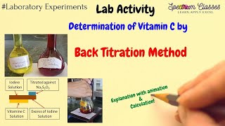 Back Titration Method  Determination of Vitamin C  Fruit Juice  Iodimetric Titration [upl. by Nova]