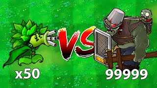 50 Plants VS Red Eye Gargantuar Zombie 99999 HP  Who will win  PvZ Hybrid Challenge [upl. by Ocsisnarf]