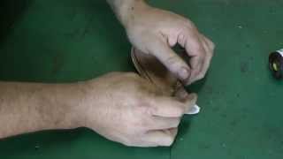 Knifemaker Workshop Tip 37  Hand stitching a leather sheath [upl. by Dulsea]