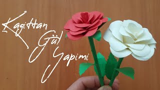 KAĞITTAN GÜL YAPIMI [upl. by Mackintosh]