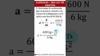 Ejercicio de la segunda ley de Newton No6 [upl. by Joshua]