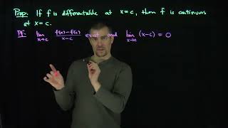 A Proof that Differentiable Functions are Continuous [upl. by Alanson]