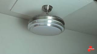 LUSTRA VENTILATORE da soffitto con PALE RICHIUDIBILI e luce a led [upl. by Anawyt835]