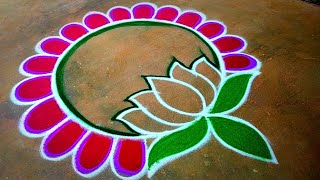 Newyear rangoli designsnewyear 2024 muggulunewyear special beautiful rangolidesigns colourkolam [upl. by Norrag]